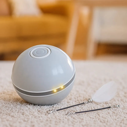 Katzenspielzeug LED Ball automatisch | Selbstrollend & aufladbar
