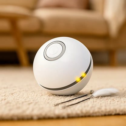 Katzenspielzeug LED Ball automatisch | Selbstrollend & aufladbar