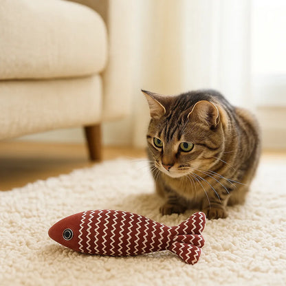 Katzenspielzeug Fisch mit Katzenminze