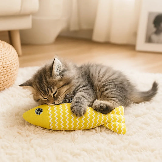 Katzenspielzeug Fisch mit Katzenminze