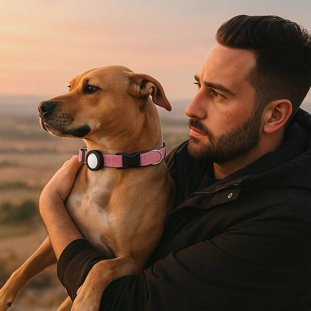 Robustes Hundehalsband | AirTag Halsband aus Nylon & verstellbar