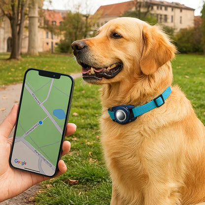 Hundehalsband für Hunde | AirTag Halsband aus Nylon & verstellbar