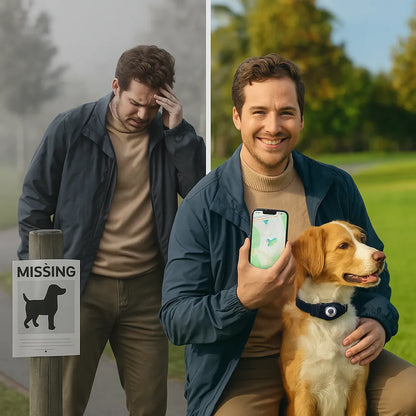 Hundehalsband für Hunde | AirTag Halsband aus Nylon & verstellbar