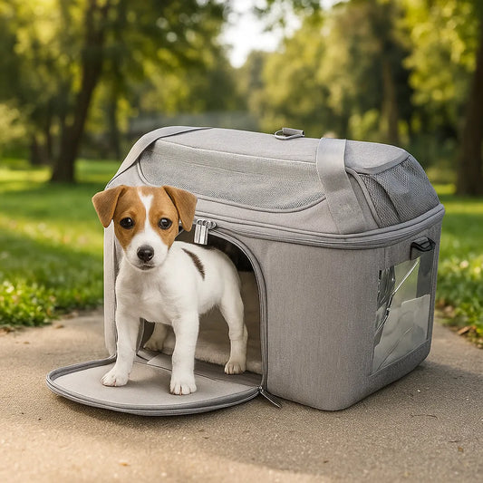Tragetasche für Hunde faltbar | Atmungsaktiv & ideal für Reisen