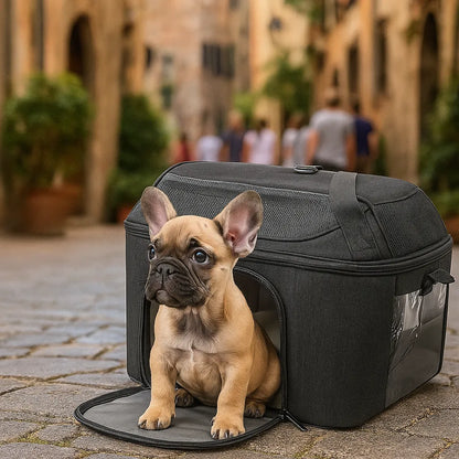 Tragetasche für Hunde faltbar | Atmungsaktiv & ideal für Reisen