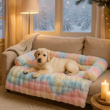 Plush Dog Bed & Dog Blanket | Washable Sofa Cover
