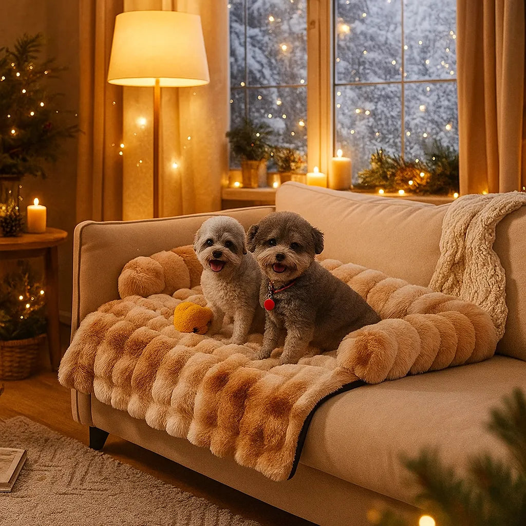 Plüsch Hundebett & Hundedecke |  Waschbares sofabezug