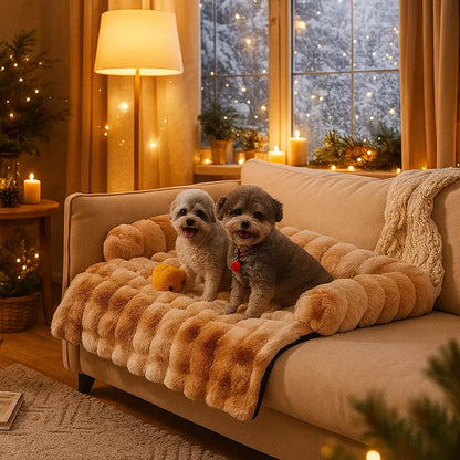 Plüsch Hundebett & Hundedecke |  Waschbares sofabezug