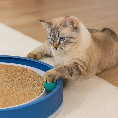 Kratzmatte für Katzen mit Spielball |  Zum Möbelschutz & für die Krallenpflege