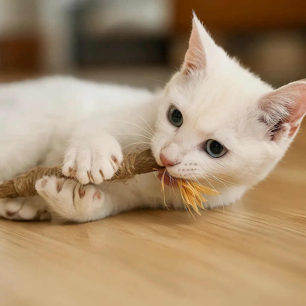 Katzenspielzeug Zahnpflege | Interaktives Spielzeug mit Katzenkraut zur Zahnreinigung & Stressreduzierung