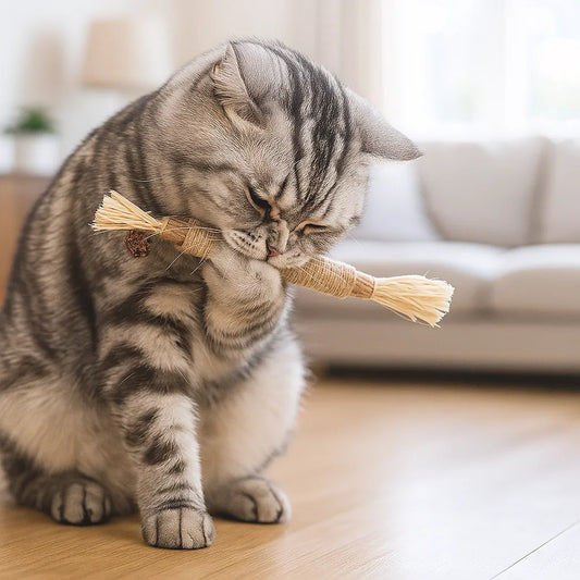 Katzenspielzeug Zahnpflege | Interaktives Spielzeug mit Katzenkraut zur Zahnreinigung & Stressreduzierung