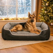 Dog bed with raised edge | Soft & shape-retaining cuddle bed