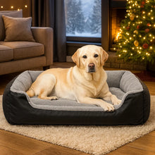 Dog bed with raised edge | Soft & shape-retaining cuddle bed
