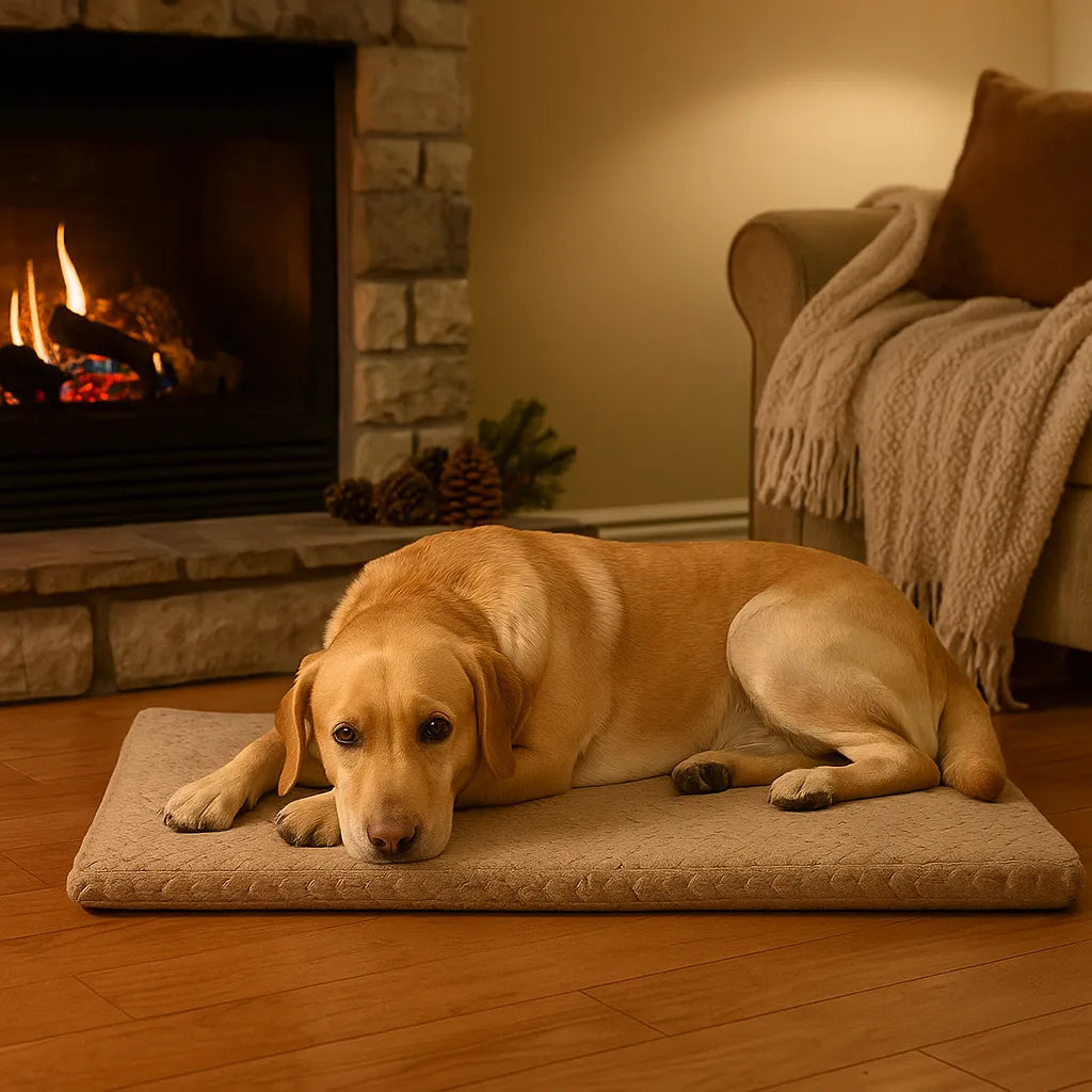 Hundebett mit abnehmbarem Bezug | Waschbar, rutschfest & warm für den Winter