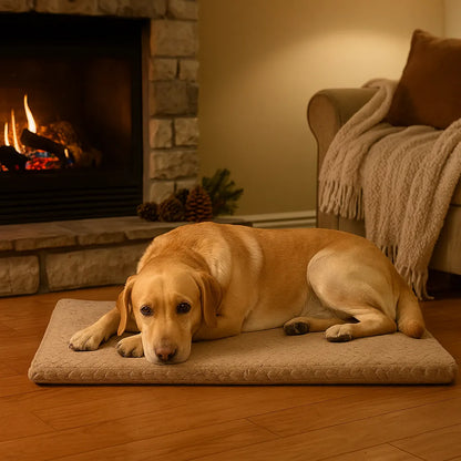 Hundebett mit abnehmbarem Bezug | Waschbar, rutschfest & warm für den Winter