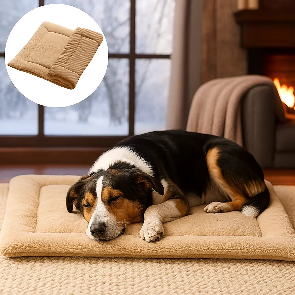 Hundebett waschbar | Rutschfestes & warmes Kuschelbett für Zuhause & unterwegs