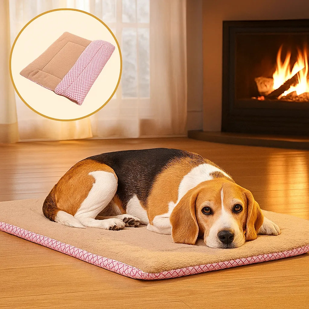 Hundebett waschbar | Rutschfestes & warmes Kuschelbett für Zuhause & unterwegs