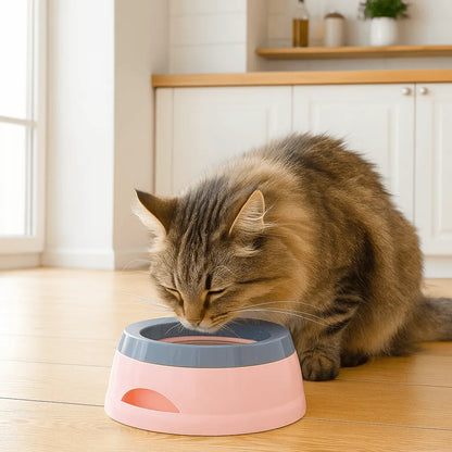 Katzennapf tropffrei | Anti-Spritz Wassernapf mit Schwimmplatte