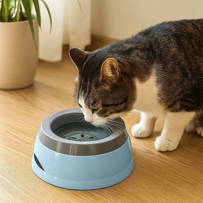Katzennapf tropffrei | Anti-Spritz Wassernapf mit Schwimmplatte