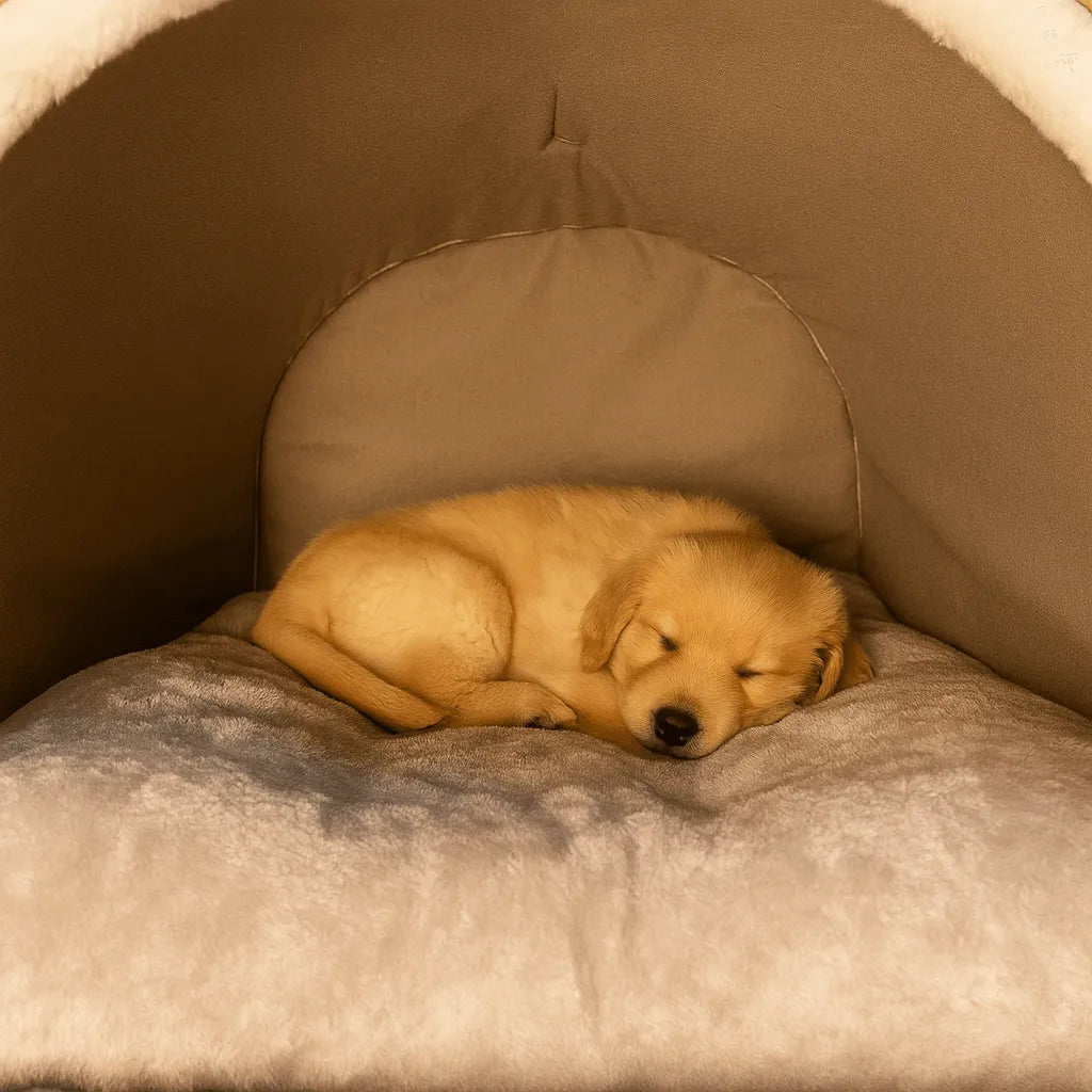 Premium Hundebett Winter | Warmes Zelt-Design für mittelgroße & große Hunde