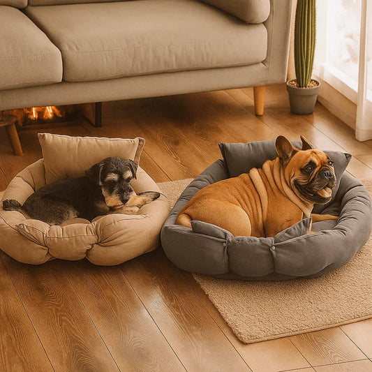 Hundebett 3-in-1 | Faltbares Winterbett, Sofa & Matratze in einem