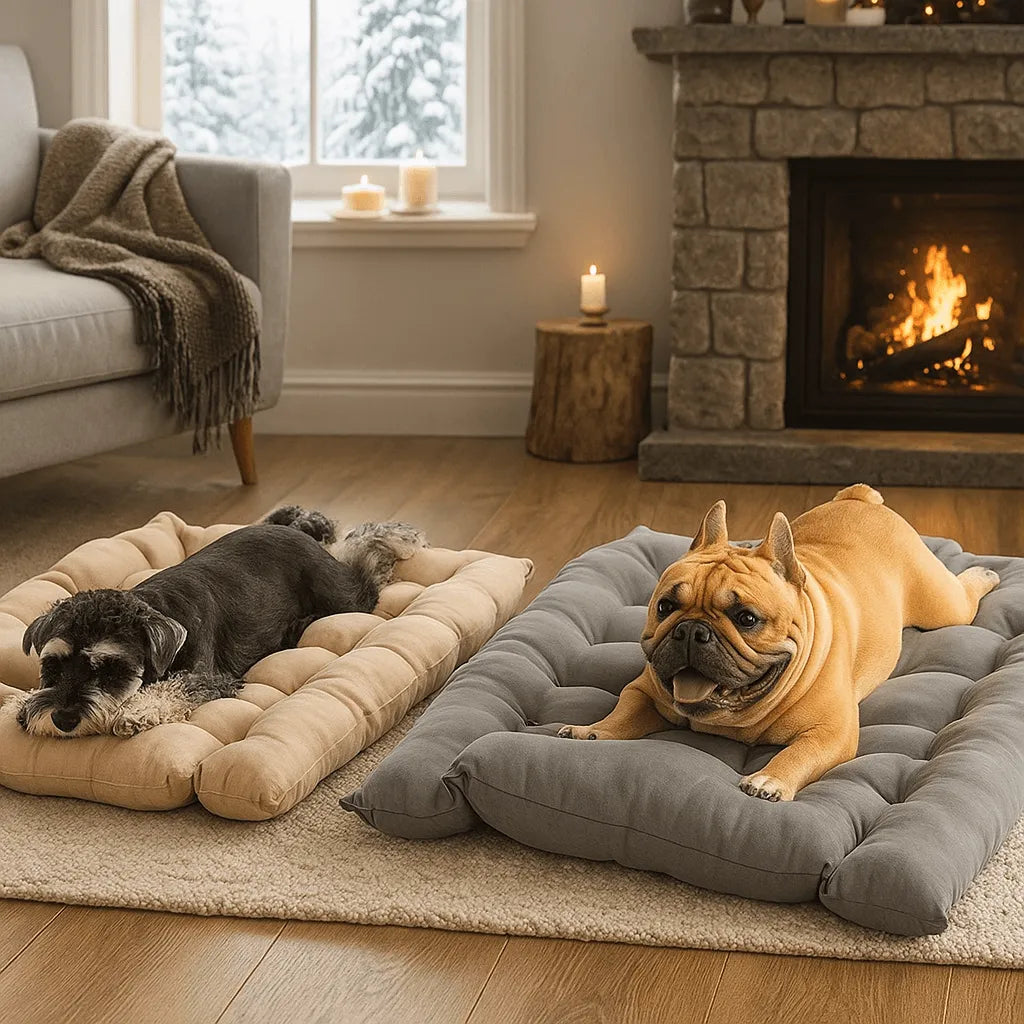 Hundebett 3-in-1 | Faltbares Winterbett, Sofa & Matratze in einem