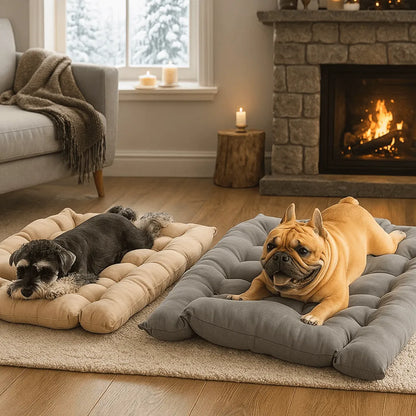 Hundebett 3-in-1 | Faltbares Winterbett, Sofa & Matratze in einem
