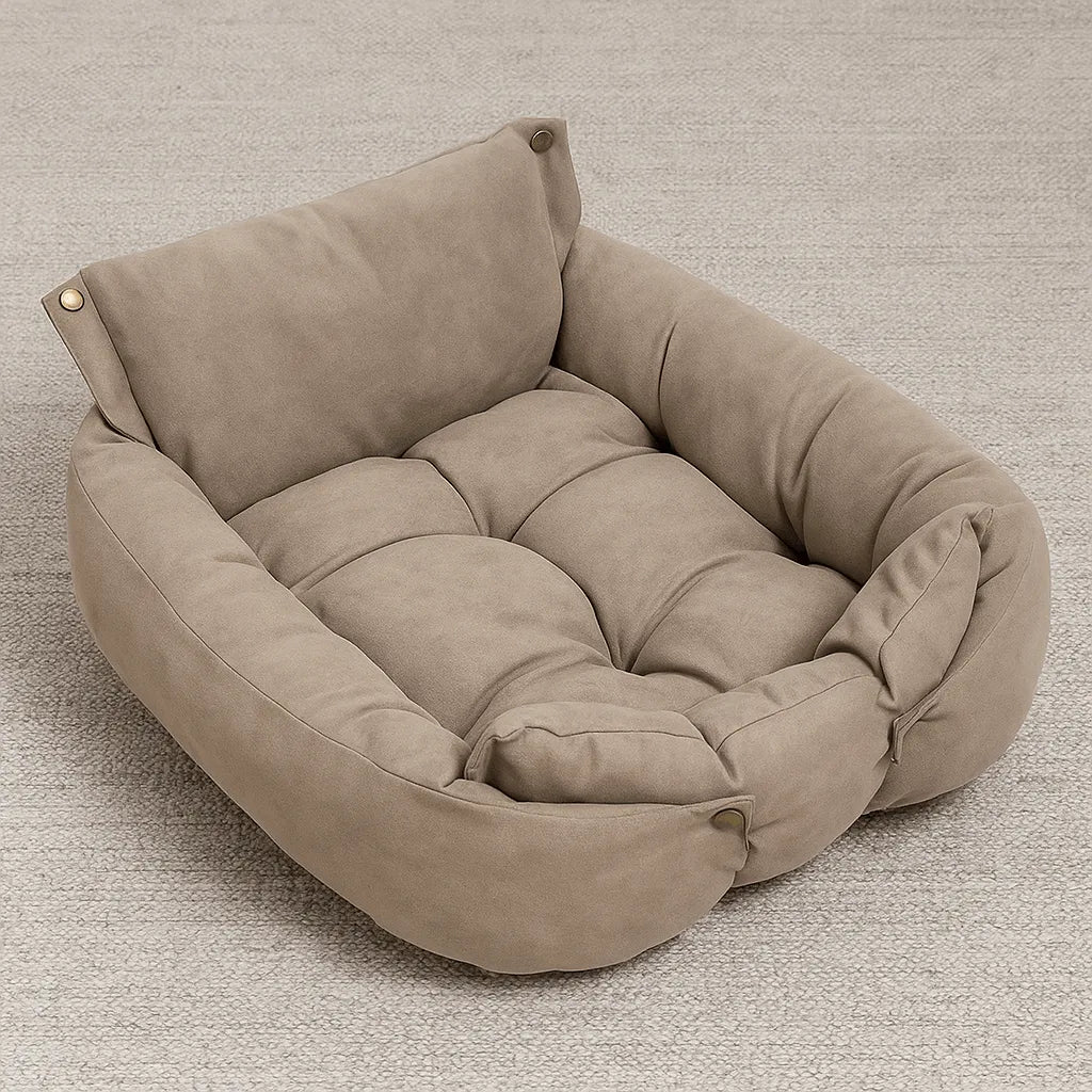 Hundebett 3-in-1 | Faltbares Winterbett, Sofa & Matratze in einem