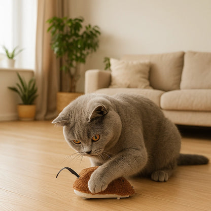 Katzenspielzeug Maus aufziehbar | Interaktiver Spielspaß ohne Batterie