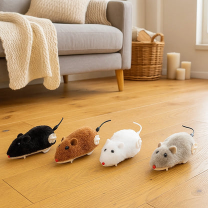 Katzenspielzeug Maus aufziehbar | Interaktiver Spielspaß ohne Batterie