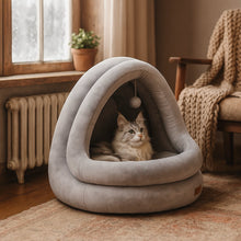 Plush Cat Bed with Removable Mat | Cozy Retreat for Cats