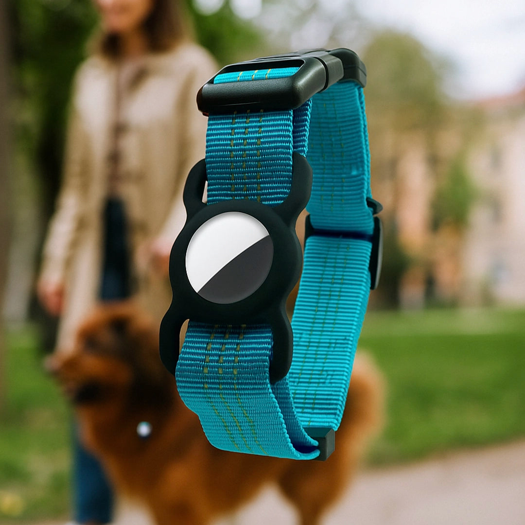 Hundehalsband mit AirTag Halterung | Verstellbar & robust für Outdoor-Abenteuer
