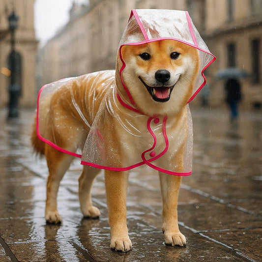 Transparenter Hundemantel Regenmantel | Wasserdichter Schutz bei Regen