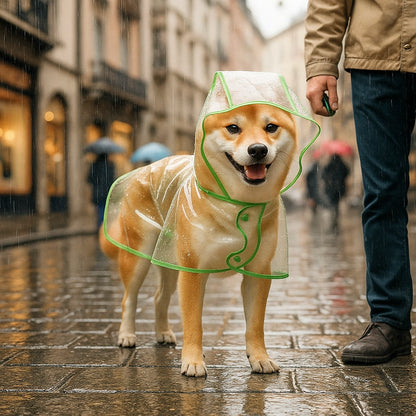 Transparenter Hundemantel Regenmantel | Wasserdichter Schutz bei Regen