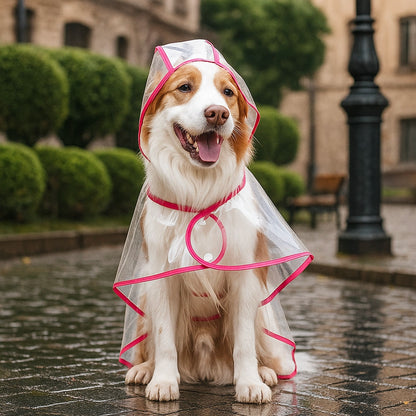 Transparenter Hundemantel Regenmantel | Wasserdichter Schutz bei Regen