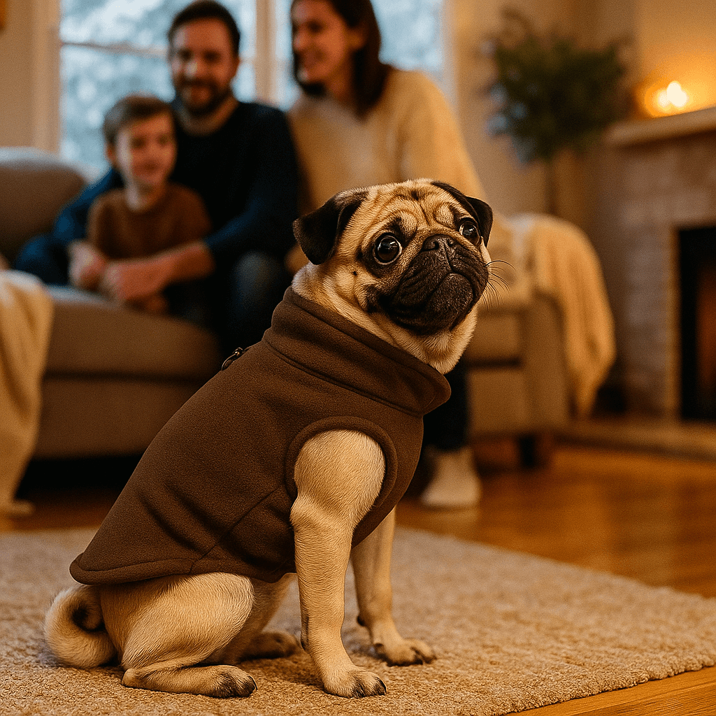 Winter Hundemantel mit D-Ring | Warm & bequem