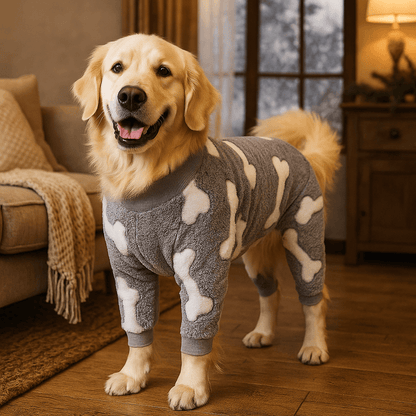 Flanell Hundepullover Winter | Warmer Hundemantel zum Schlafen & Kuscheln