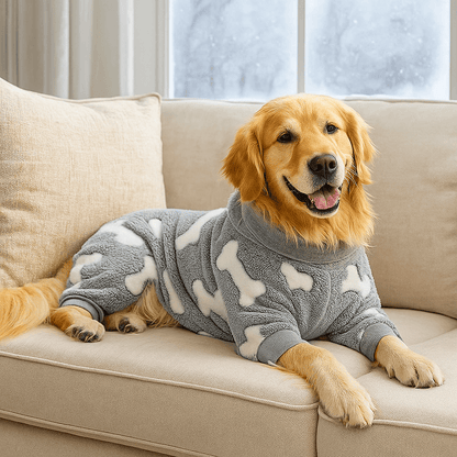 Flanell Hundepullover Winter | Warmer Hundemantel zum Schlafen & Kuscheln