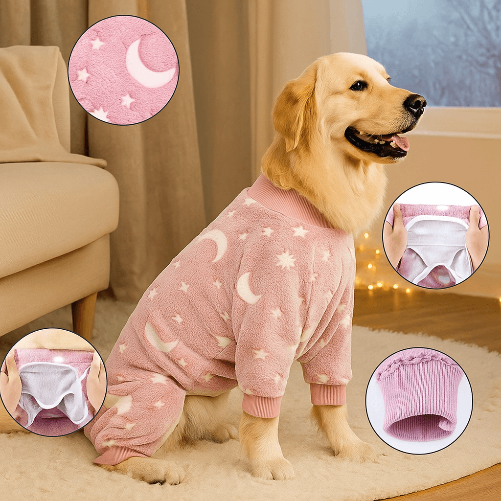 Flanell Hundepullover Winter | Warmer Hundemantel zum Schlafen & Kuscheln