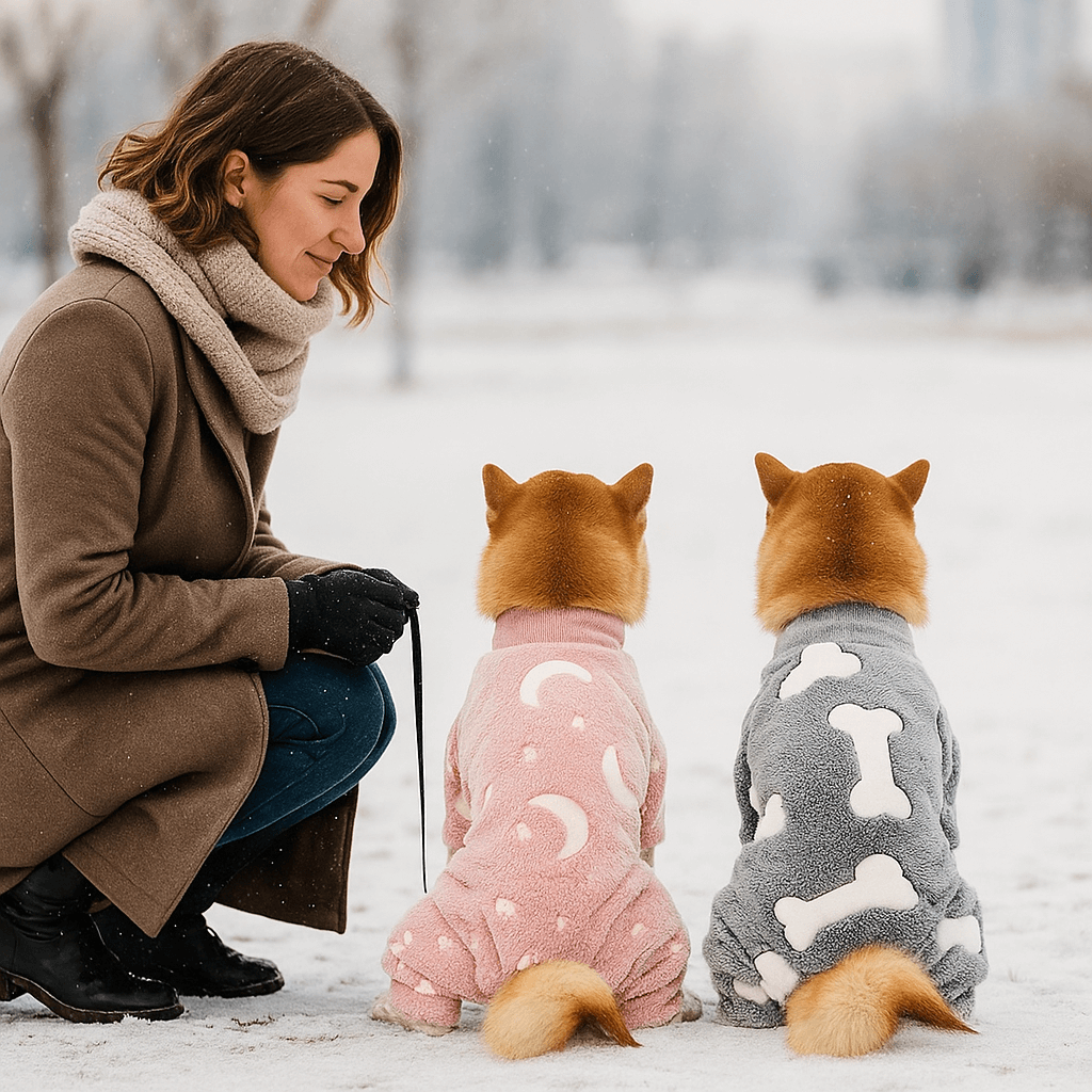 Flanell Hundepullover Winter | Warmer Hundemantel zum Schlafen & Kuscheln