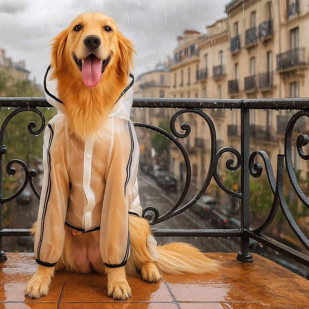 Hundemantel Regenjacke für große Hunde | Wasserdicht & bequem