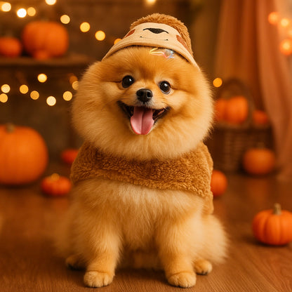Hundepullover Faultier | Warmer Hundemantel mit Kapuze für Herbst & Winter