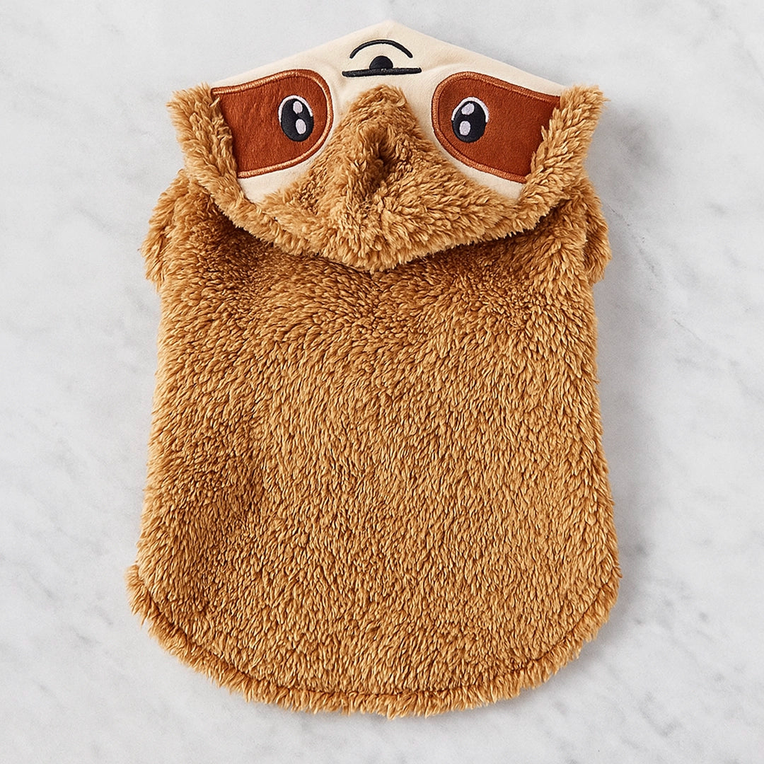 Hundepullover Faultier | Warmer Hundemantel mit Kapuze für Herbst & Winter