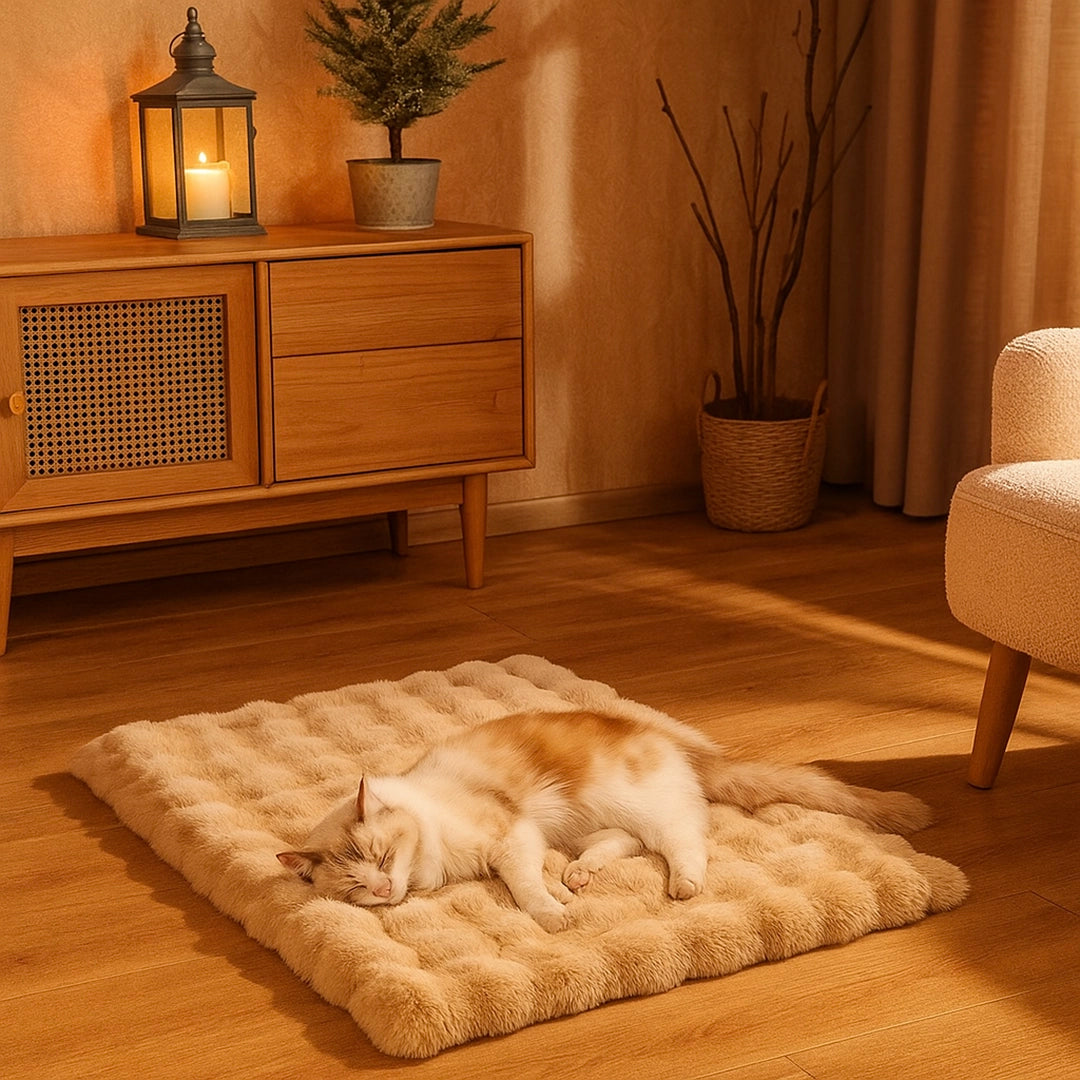Katzenbett Kissen | Weiches Winter-Schlafkissen für Katzen