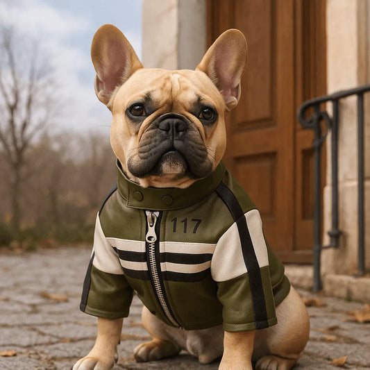 Hundemantel im Leder-Look | Stylische Hundejacke für Herbst & Winter