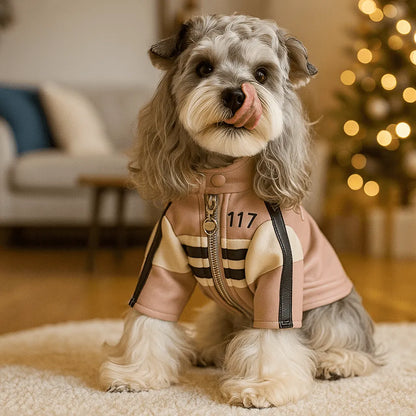 Hundemantel im Leder-Look | Stylische Hundejacke für Herbst & Winter