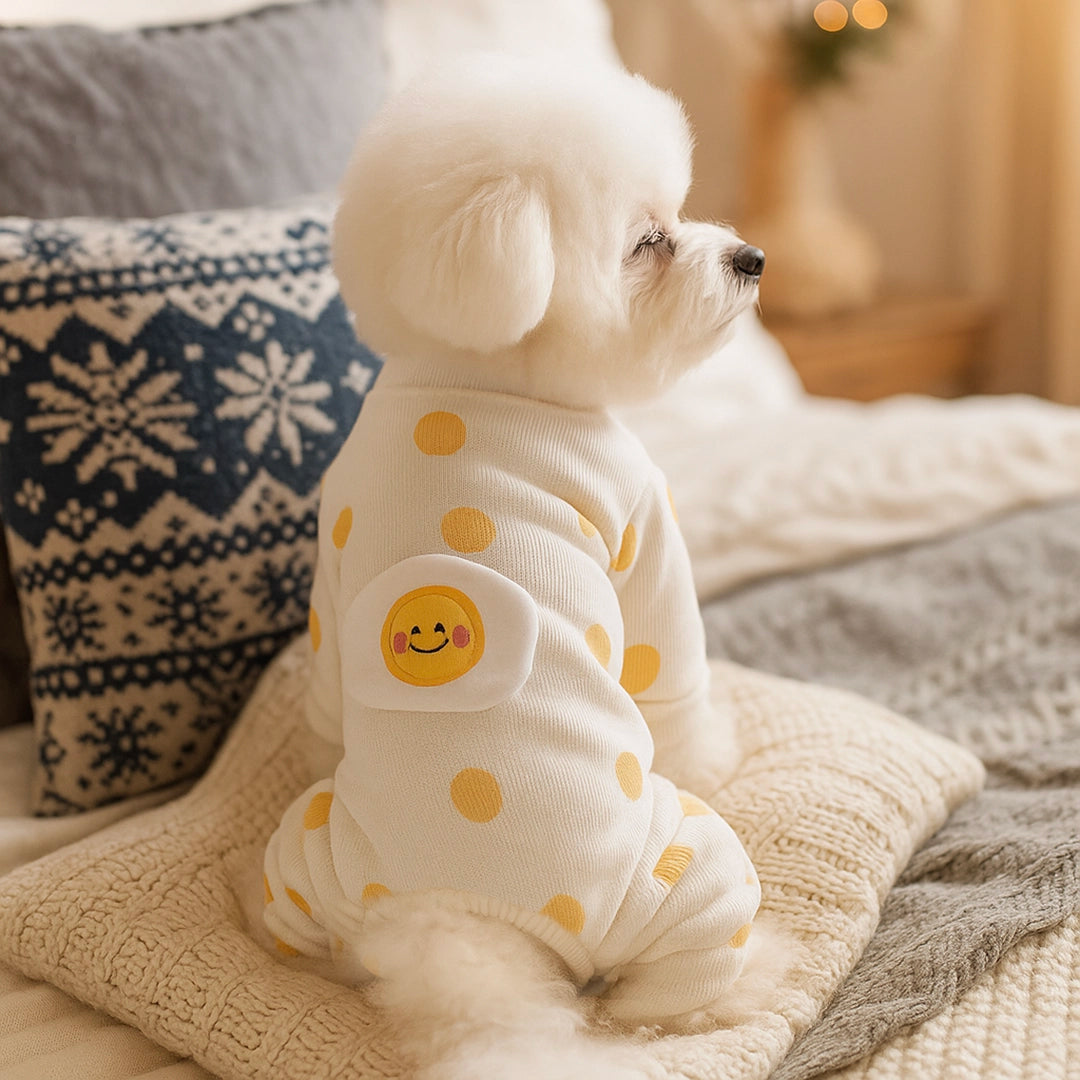 Hundepullover Winter | Warmer Strickpullover mit Eier-Muster für Hunde