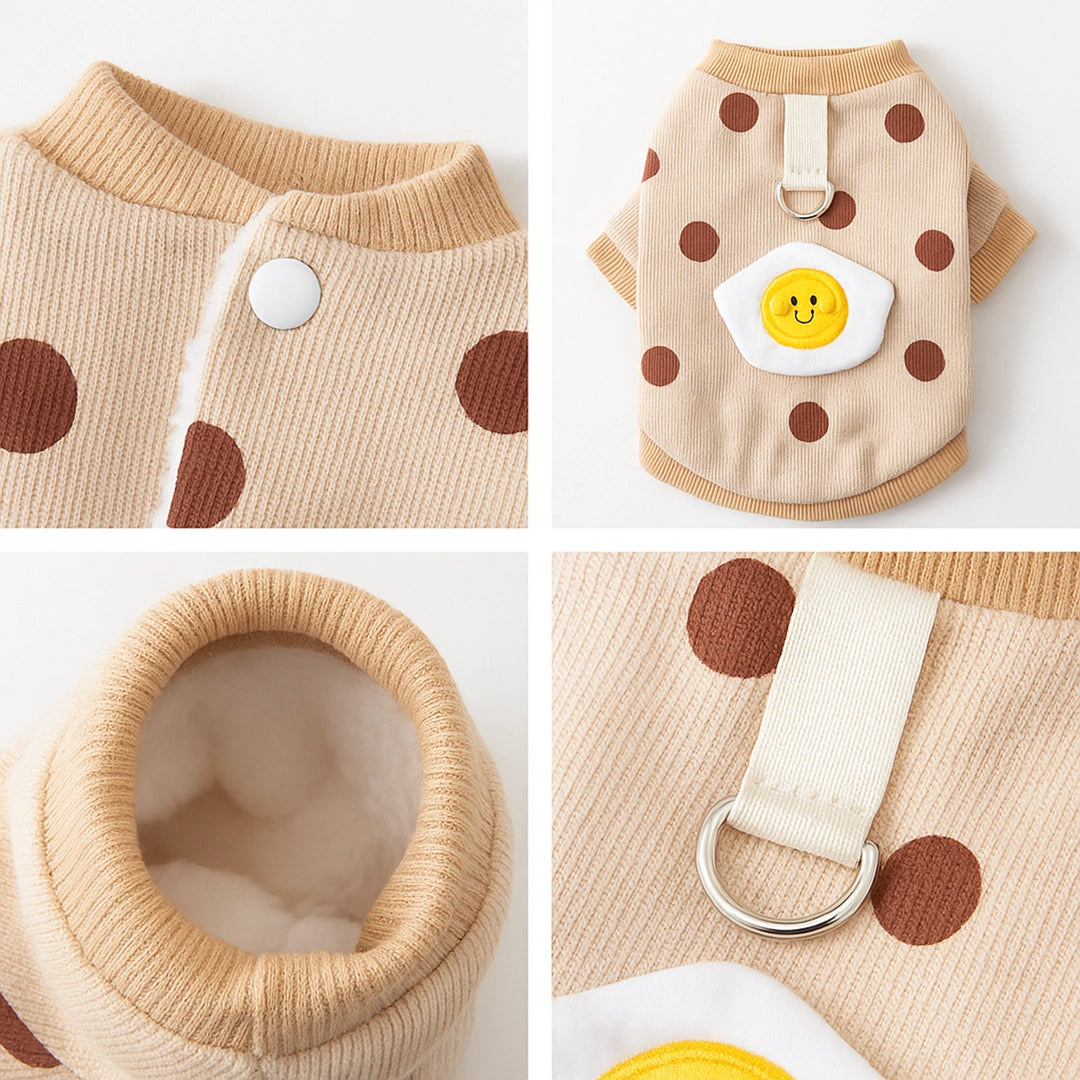 Hundepullover Winter | Warmer Strickpullover mit Eier-Muster für Hunde