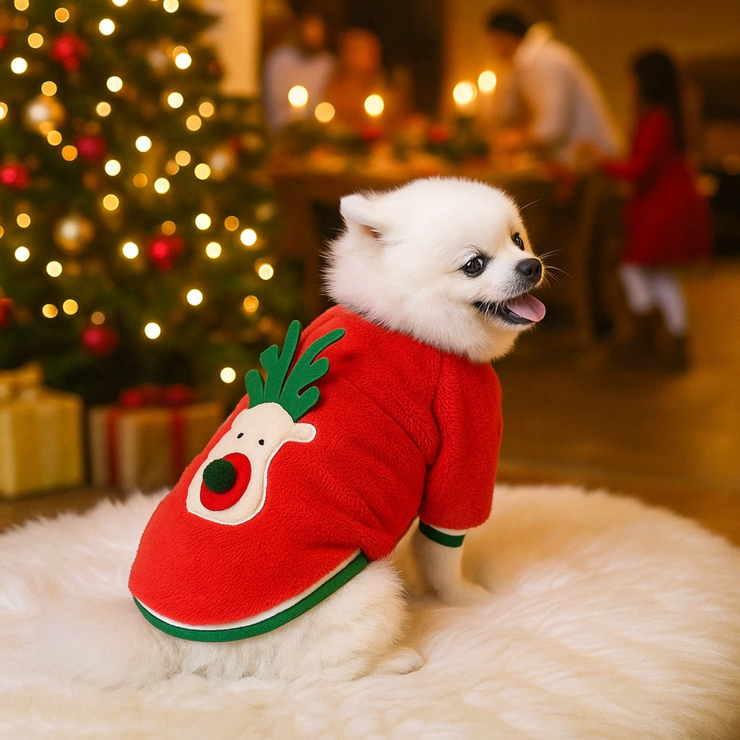 Hundepullover Weihnachten | Warmer Strickpullover für Hunde in festlichem Design