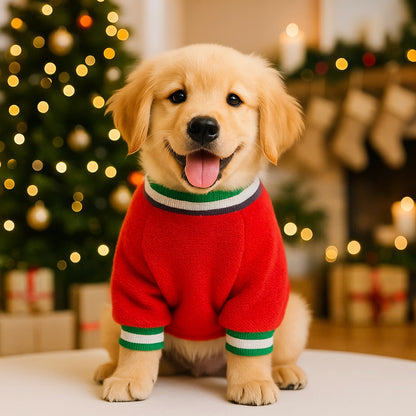 Hundepullover Weihnachten | Warmer Strickpullover für Hunde in festlichem Design